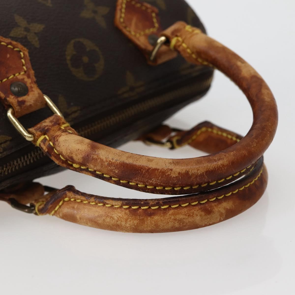 LOUIS VUITTON Monogram Mini Speedy Hand Bag M41534 LV Auth 144052