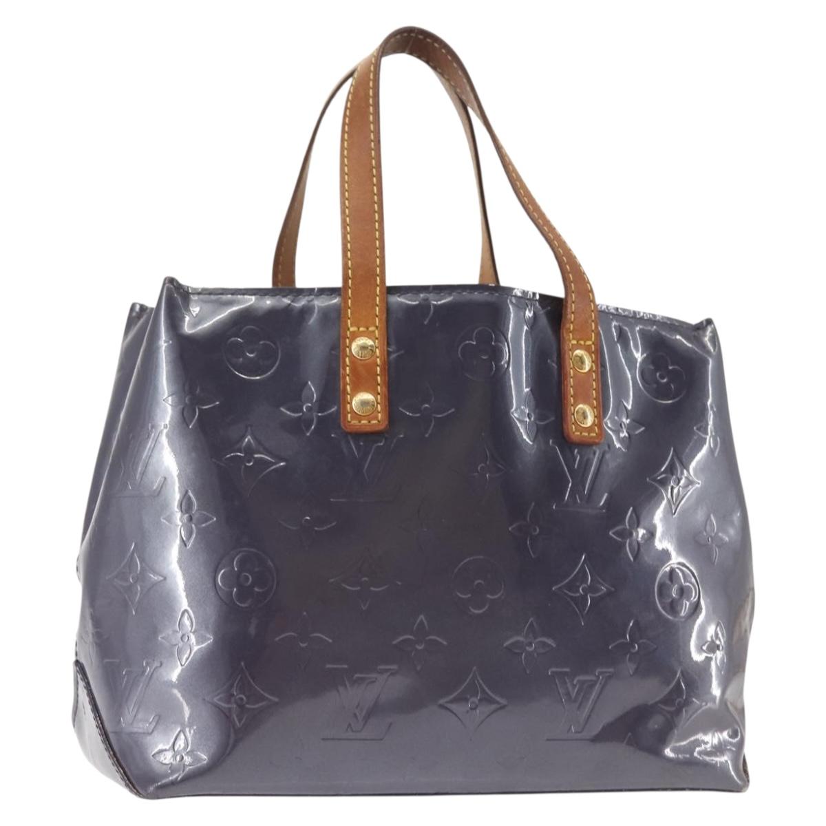 LOUIS VUITTON Monogram Vernis Reade PM Hand Bag Indigo M91335 LV Auth 144063