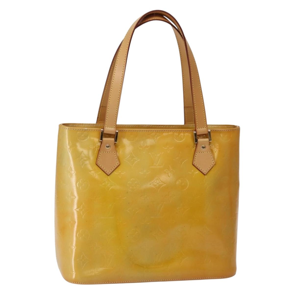 LOUIS VUITTON Monogram Vernis Houston Hand Bag Gris M91053 LV Auth 144065