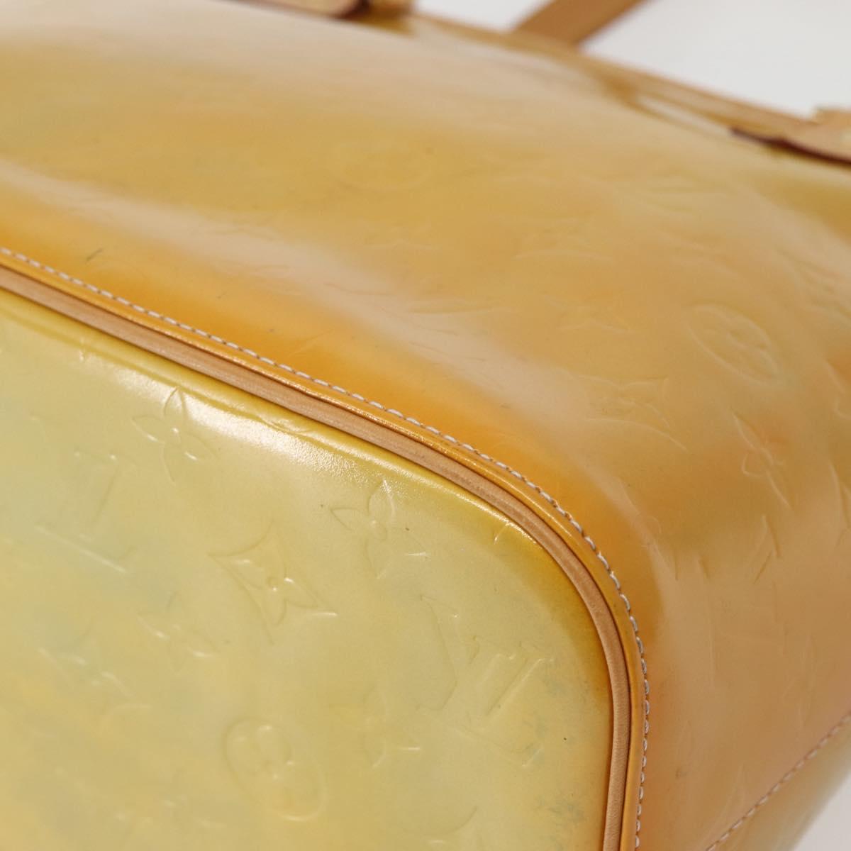 LOUIS VUITTON Monogram Vernis Houston Hand Bag Gris M91053 LV Auth 144065
