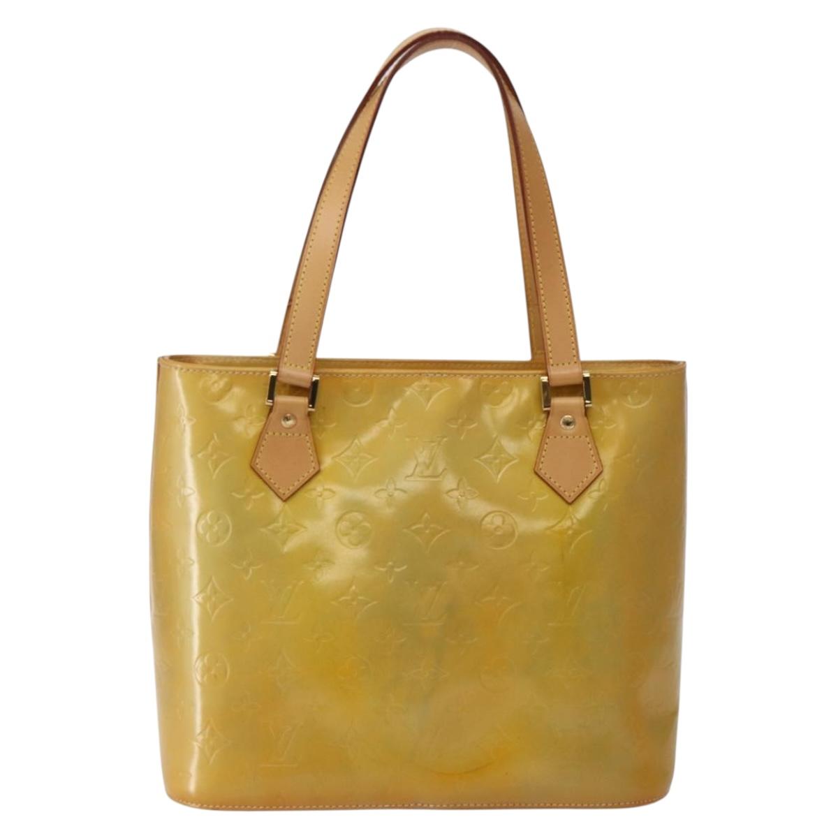 LOUIS VUITTON Monogram Vernis Houston Hand Bag Gris M91053 LV Auth 144065