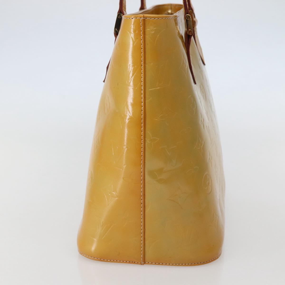 LOUIS VUITTON Monogram Vernis Houston Hand Bag Gris M91053 LV Auth 144065