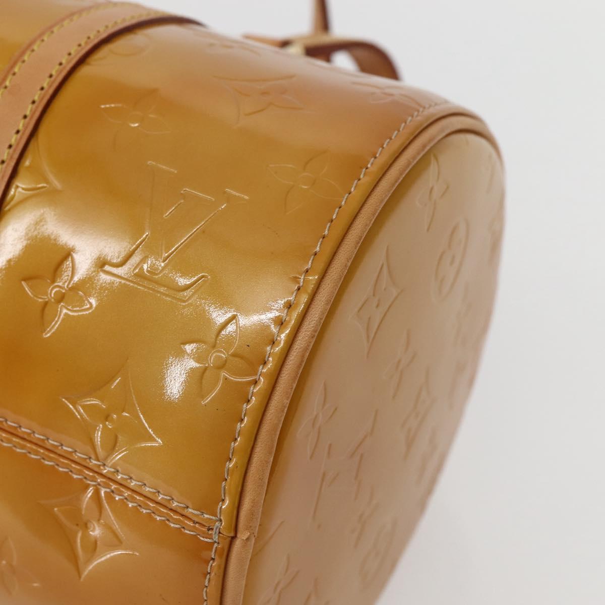LOUIS VUITTON Monogram Vernis Bedford Hand Bag Beige M91006 LV Auth 144067