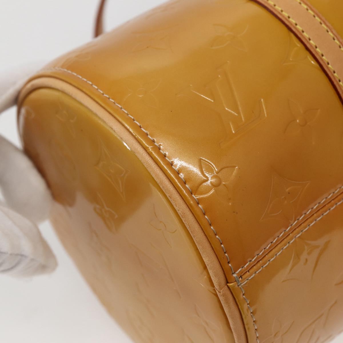 LOUIS VUITTON Monogram Vernis Bedford Hand Bag Beige M91006 LV Auth 144067