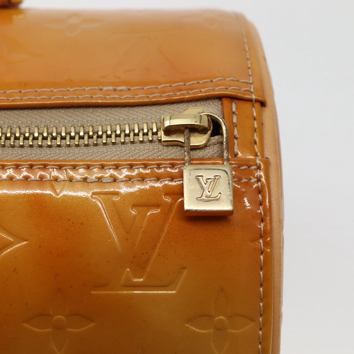 LOUIS VUITTON Monogram Vernis Bedford Hand Bag Beige M91006 LV Auth 144067