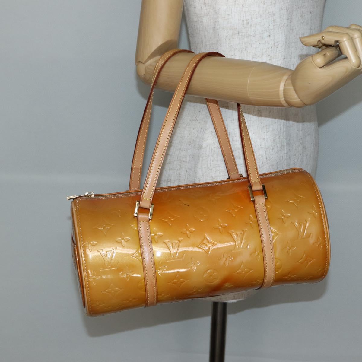 LOUIS VUITTON Monogram Vernis Bedford Hand Bag Beige M91006 LV Auth 144067