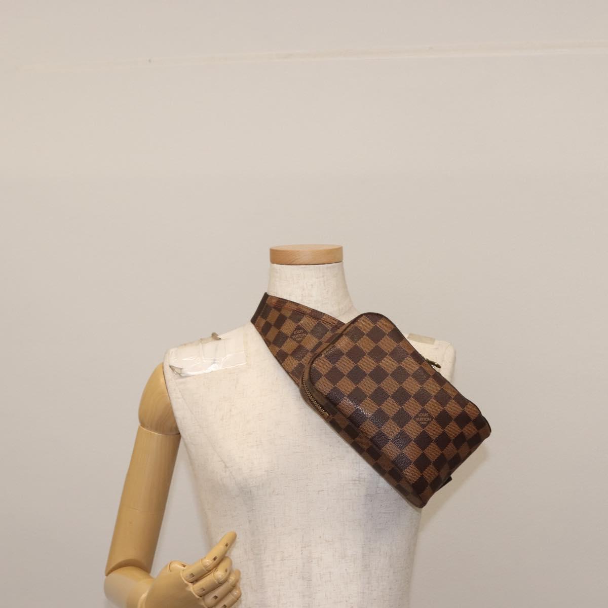 LOUIS VUITTON Damier Ebene Geronimos Shoulder Bag N51994 LV Auth 144068