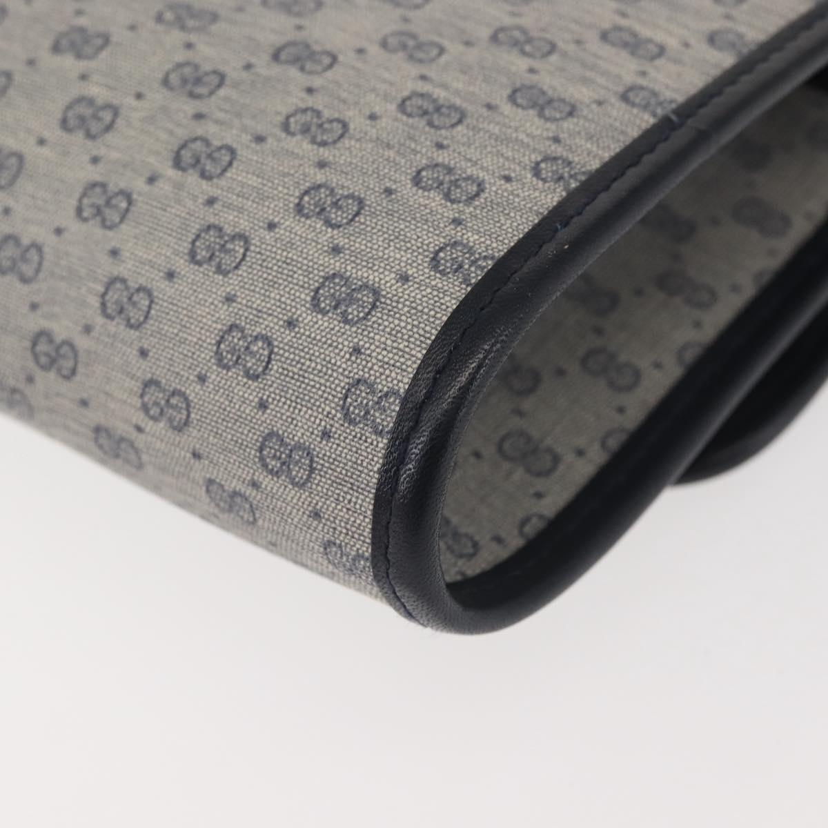GUCCI Micro GG Supreme Shoulder Bag PVC Navy Gold 004 89 1041 Auth 144072