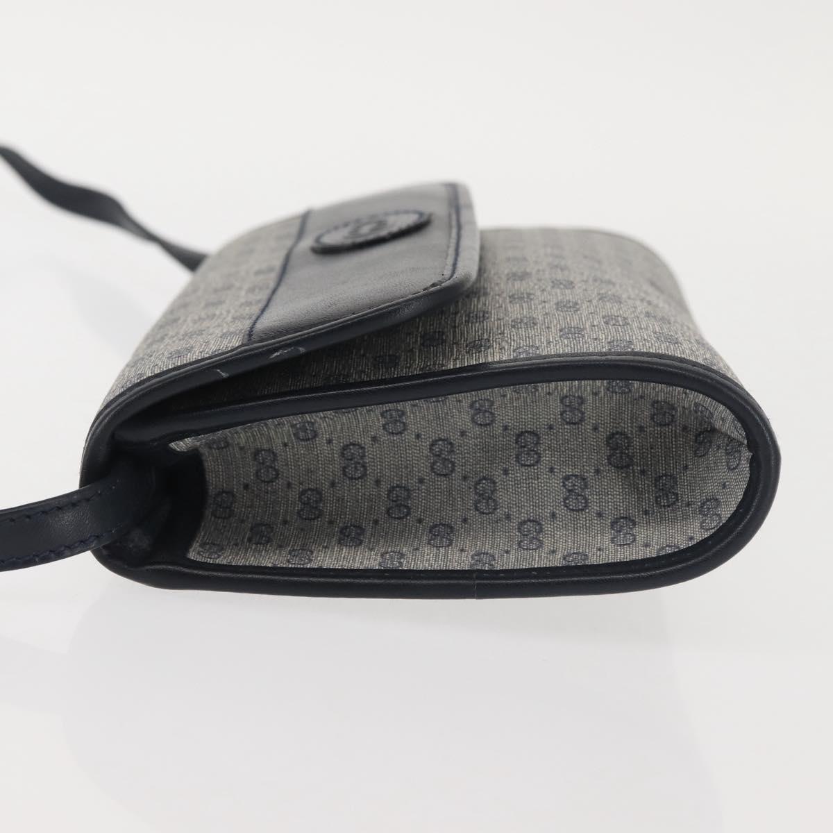 GUCCI Micro GG Supreme Shoulder Bag PVC Navy Gold 004 89 1041 Auth 144072