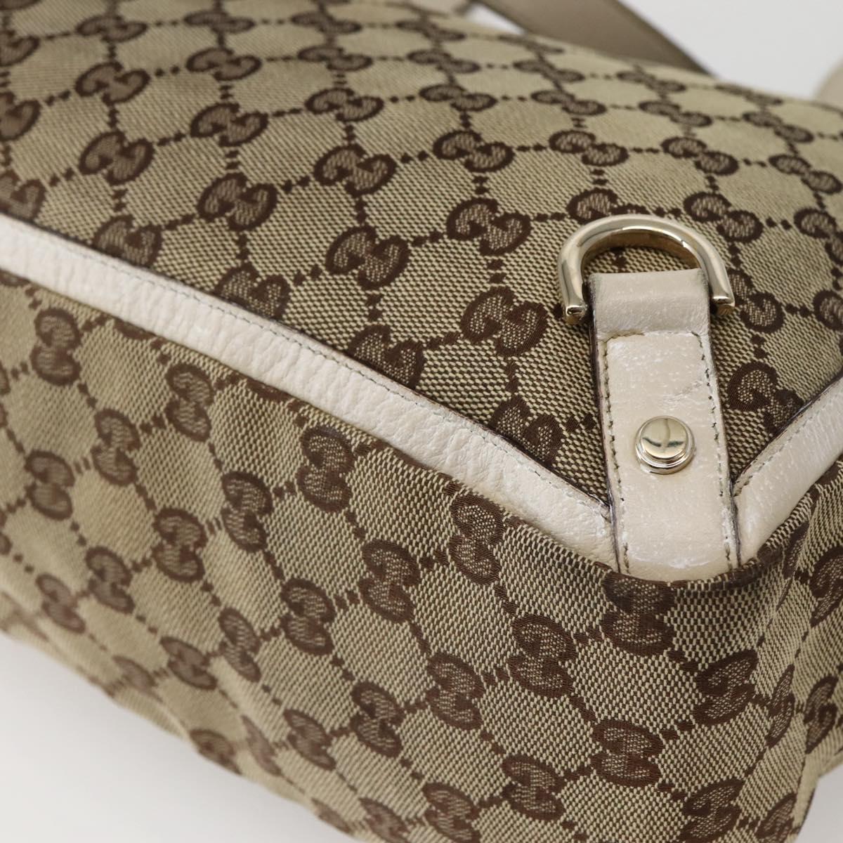 GUCCI GG Canvas Abbey Tote Bag Beige Gold 141472 Auth 144074