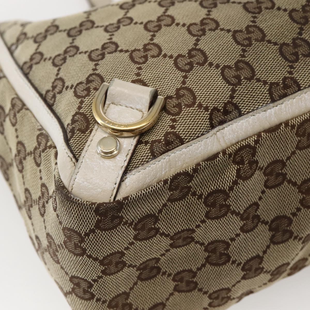 GUCCI GG Canvas Abbey Tote Bag Beige Gold 141472 Auth 144074