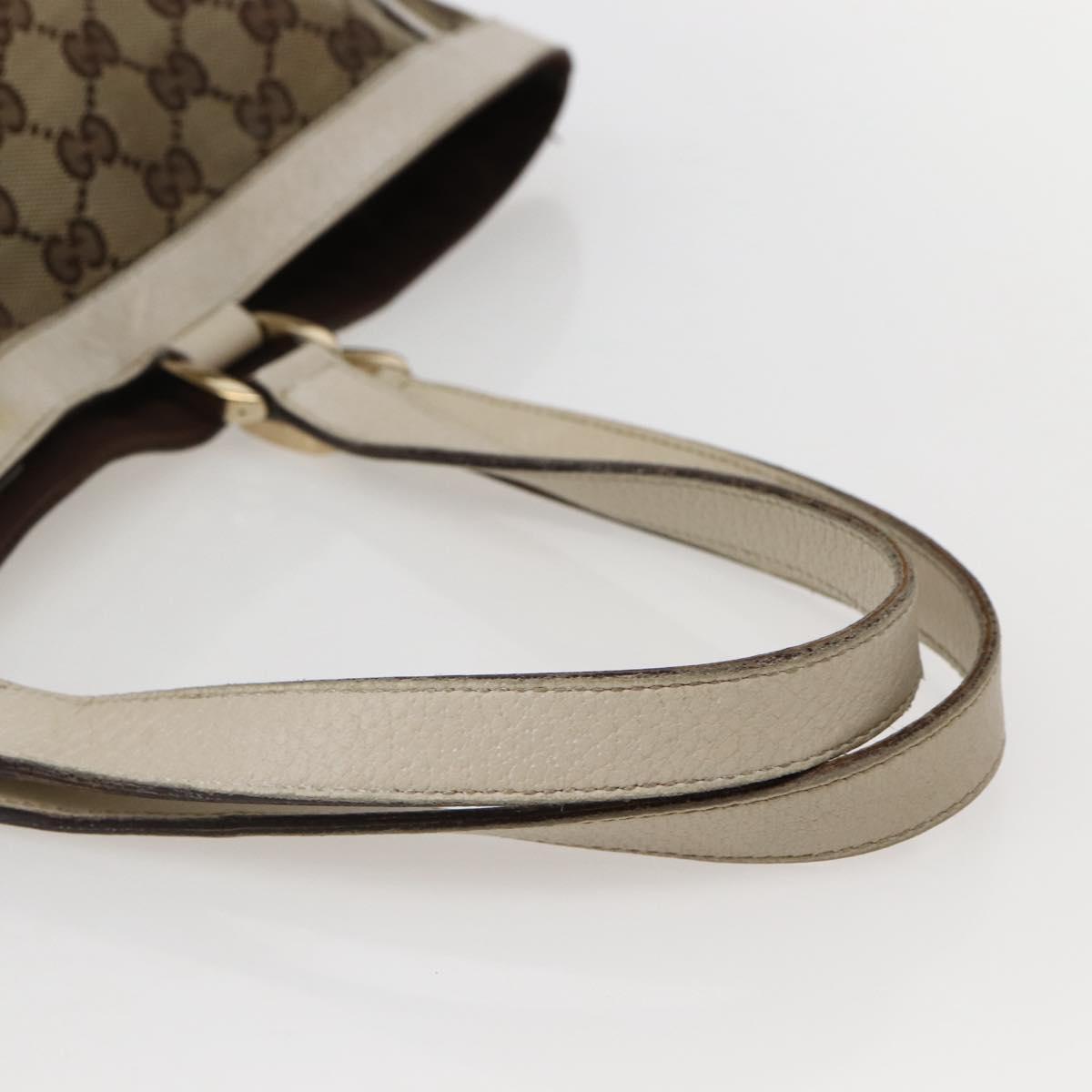 GUCCI GG Canvas Abbey Tote Bag Beige Gold 141472 Auth 144074