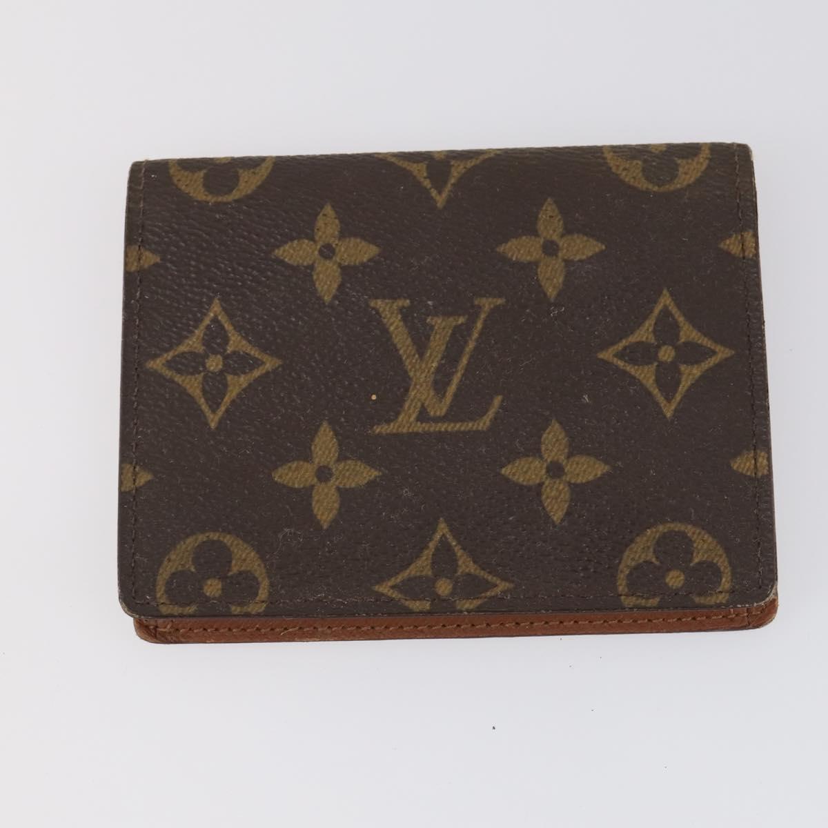 LOUIS VUITTON Monogram Porte 2 Cult Vertical Pass Case 2Set M60533 Auth 144086