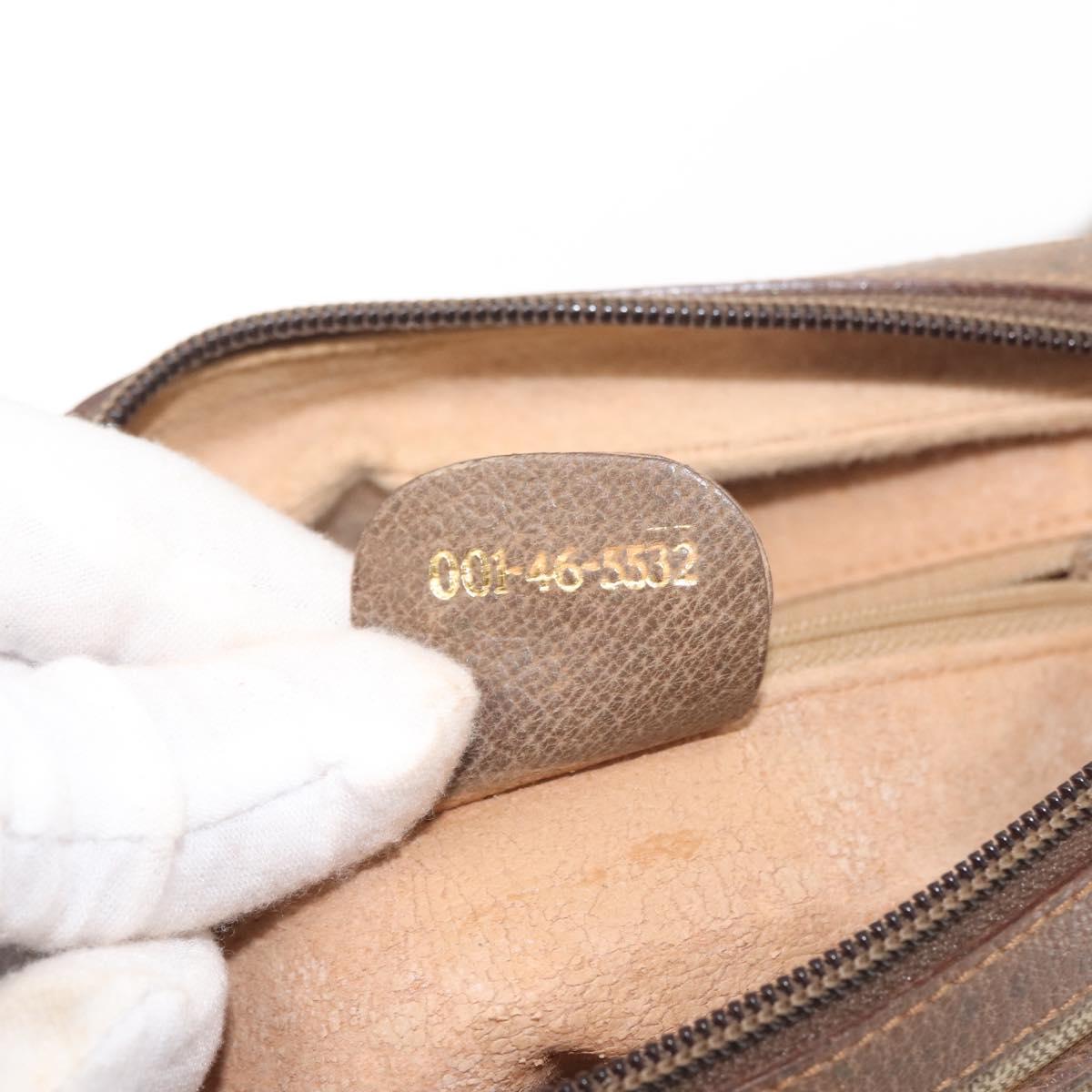 GUCCI GG Supreme Shoulder Bag PVC Beige Silver 001 46 5532 Auth 144096