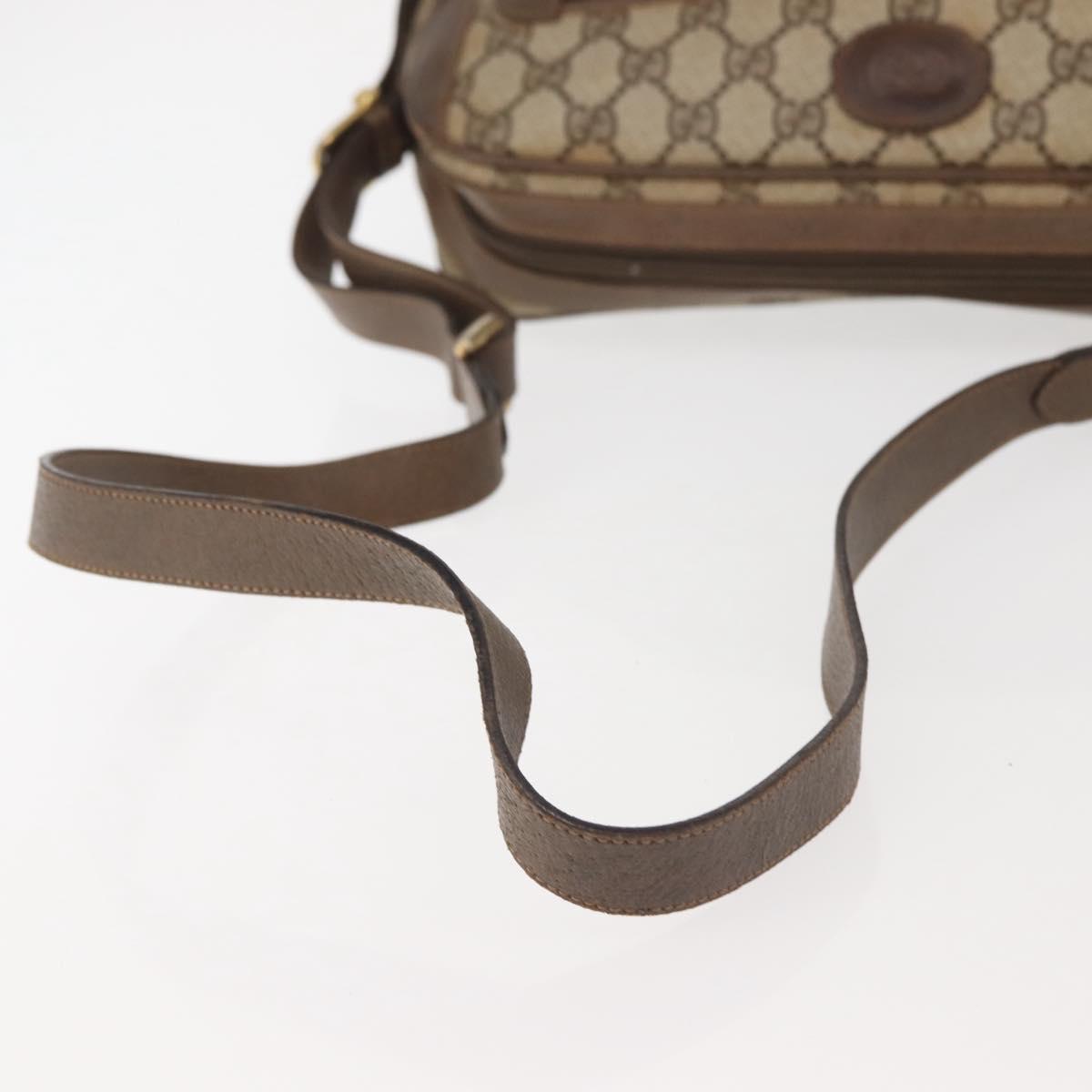 GUCCI GG Supreme Shoulder Bag PVC Beige Silver 001 46 5532 Auth 144096