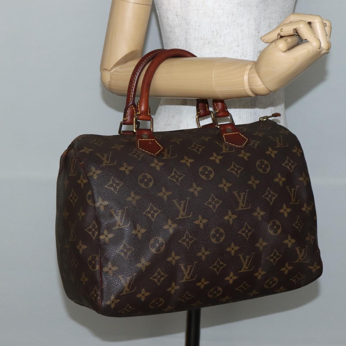 LOUIS VUITTON Monogram Speedy 30 Hand Bag M41526 LV Auth 144104
