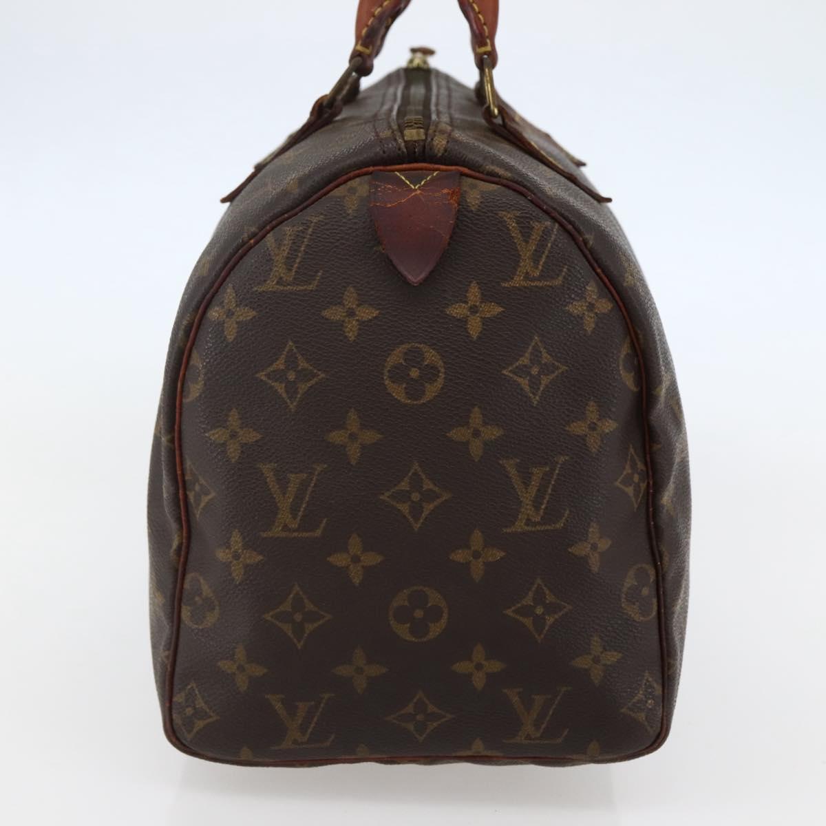 LOUIS VUITTON Monogram Speedy 30 Hand Bag M41526 LV Auth 144104
