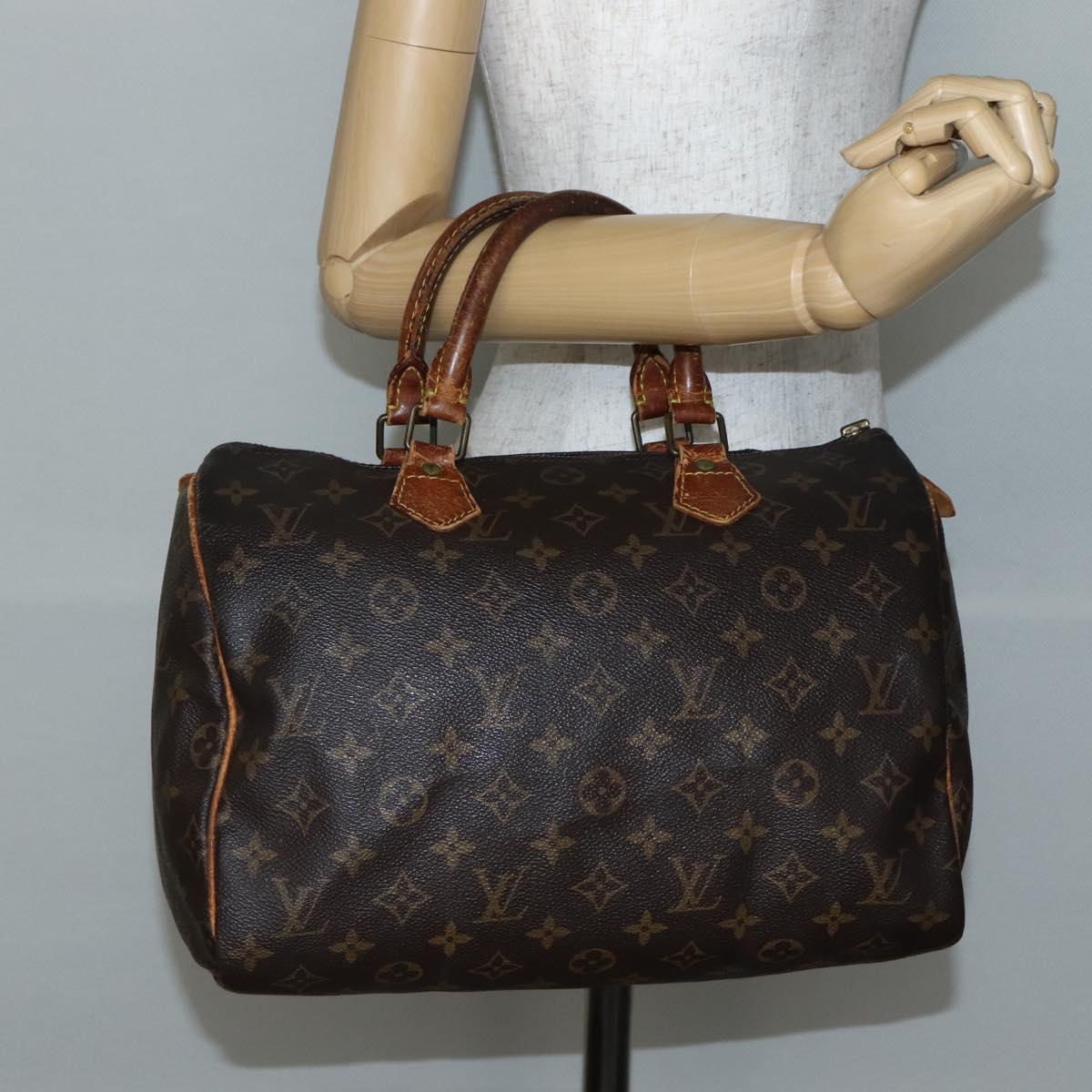 LOUIS VUITTON Monogram Speedy 30 Hand Bag M41526 LV Auth 144105