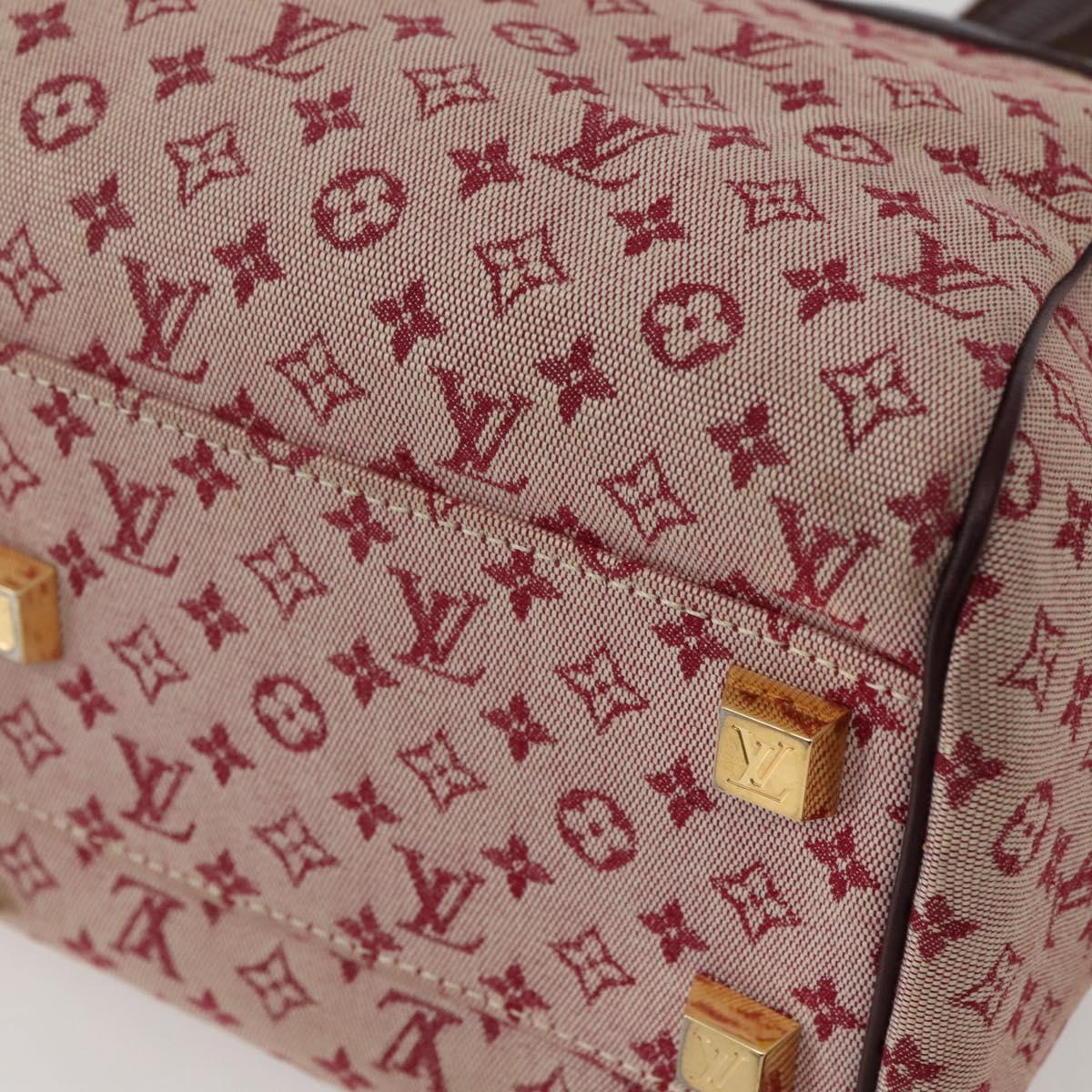 LOUIS VUITTON Monogram Mini Josephine PM Hand Bag Red M92314 LV Auth 144108