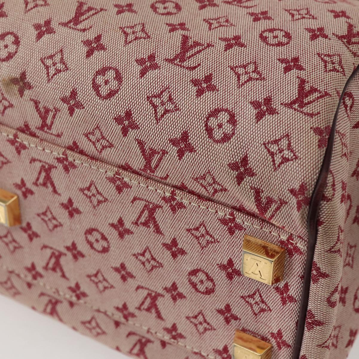 LOUIS VUITTON Monogram Mini Josephine PM Hand Bag Red M92314 LV Auth 144108