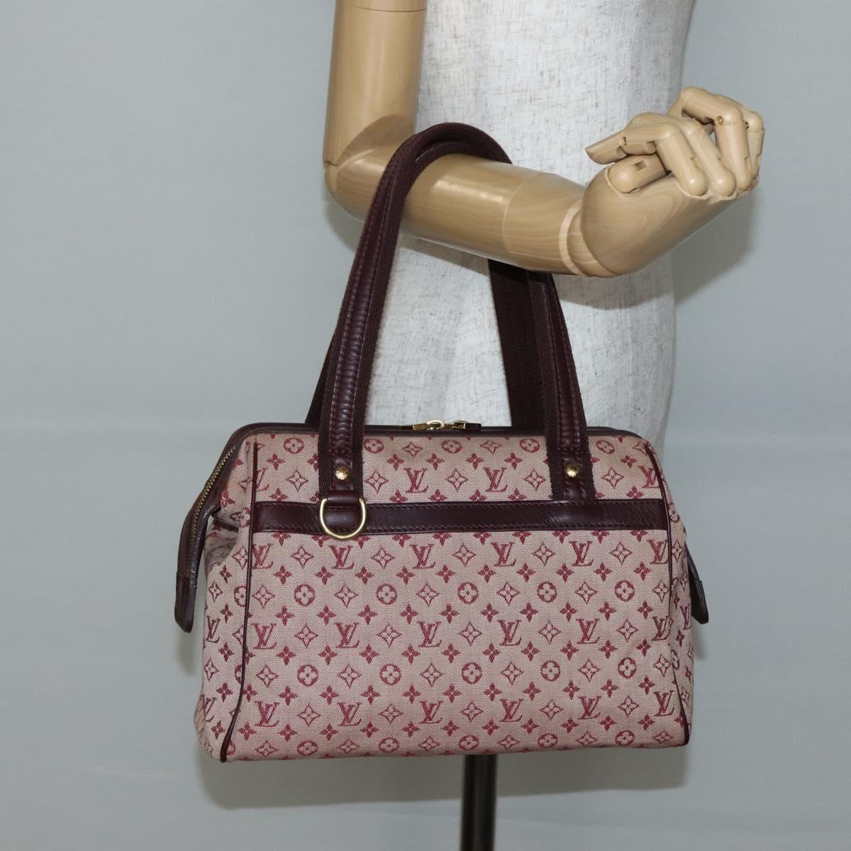 LOUIS VUITTON Monogram Mini Josephine PM Hand Bag Red M92314 LV Auth 144108