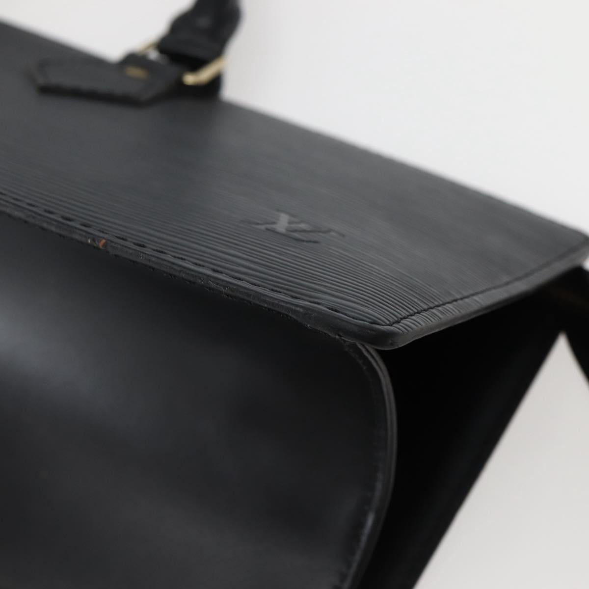 LOUIS VUITTON Epi Sac Triangle Hand Bag Black M52092 LV Auth 144109