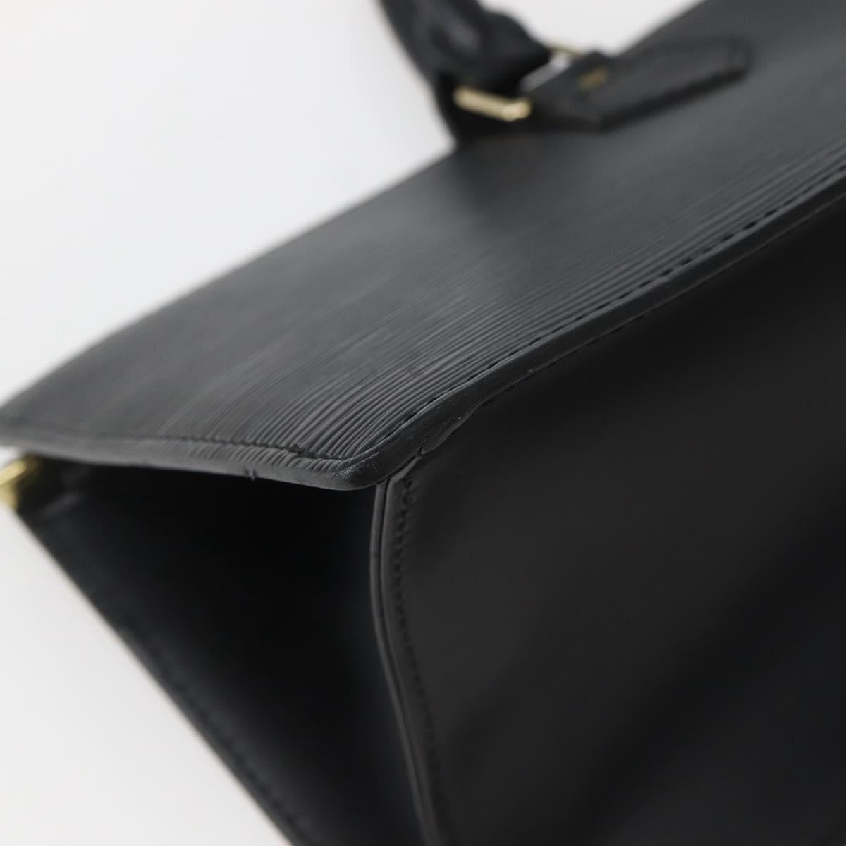 LOUIS VUITTON Epi Sac Triangle Hand Bag Black M52092 LV Auth 144109