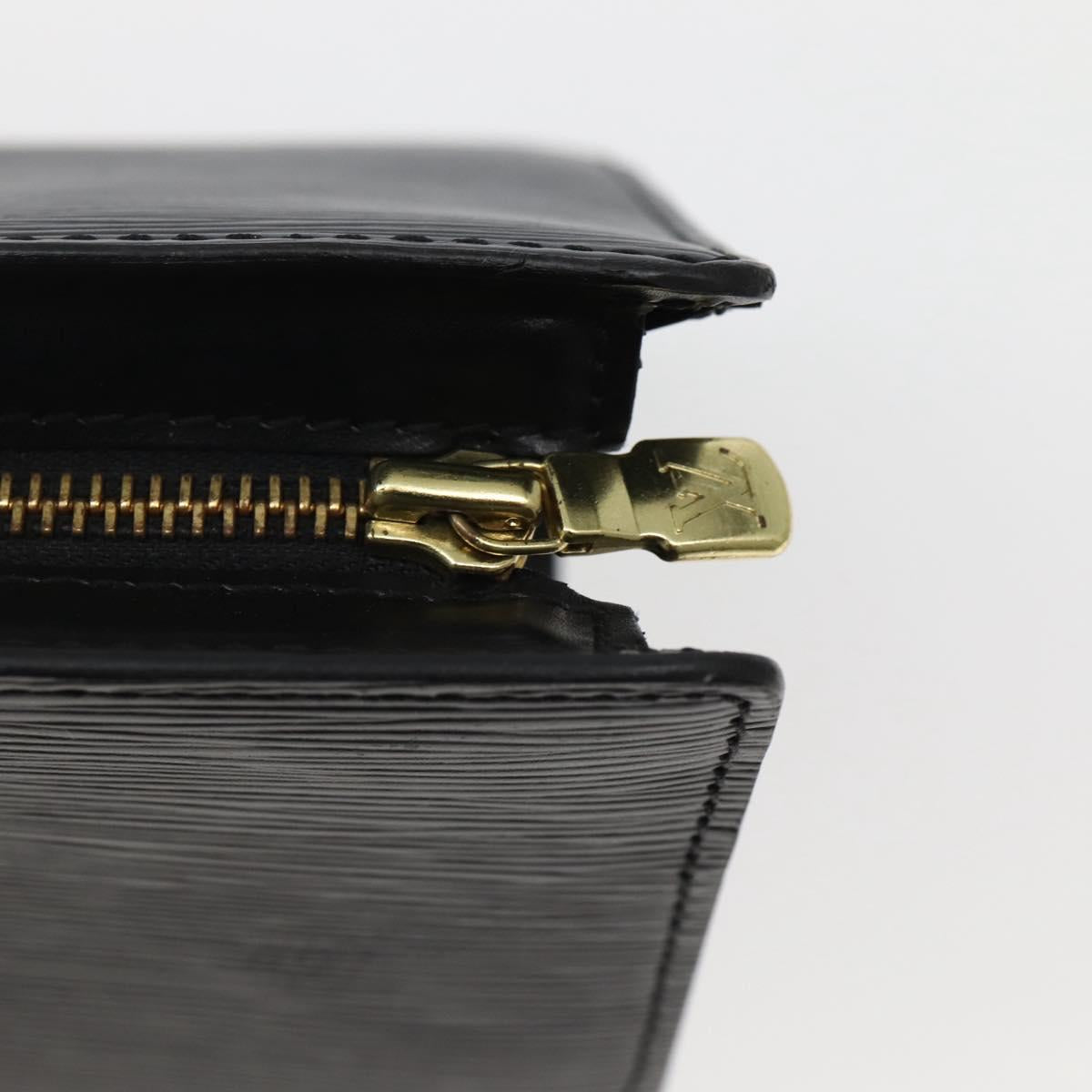 LOUIS VUITTON Epi Sac Triangle Hand Bag Black M52092 LV Auth 144109