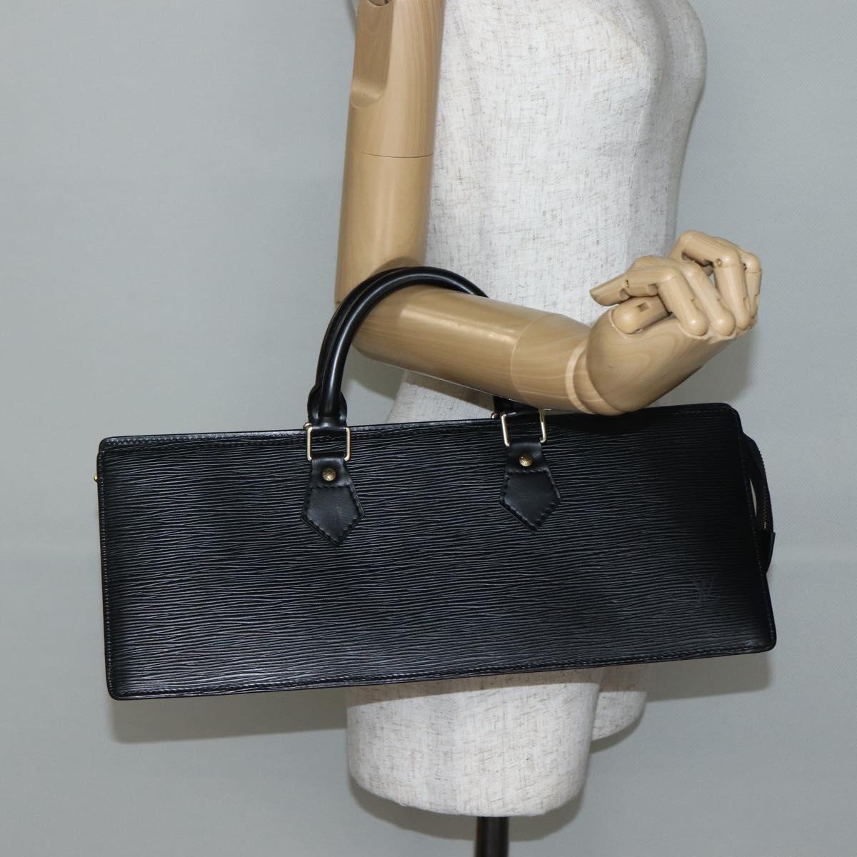 LOUIS VUITTON Epi Sac Triangle Hand Bag Black M52092 LV Auth 144109