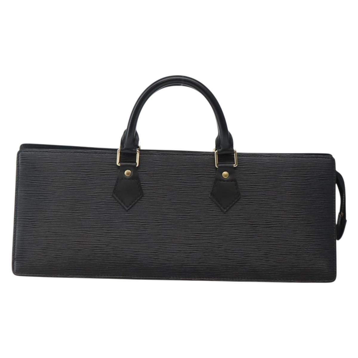 LOUIS VUITTON Epi Sac Triangle Hand Bag Black M52092 LV Auth 144109