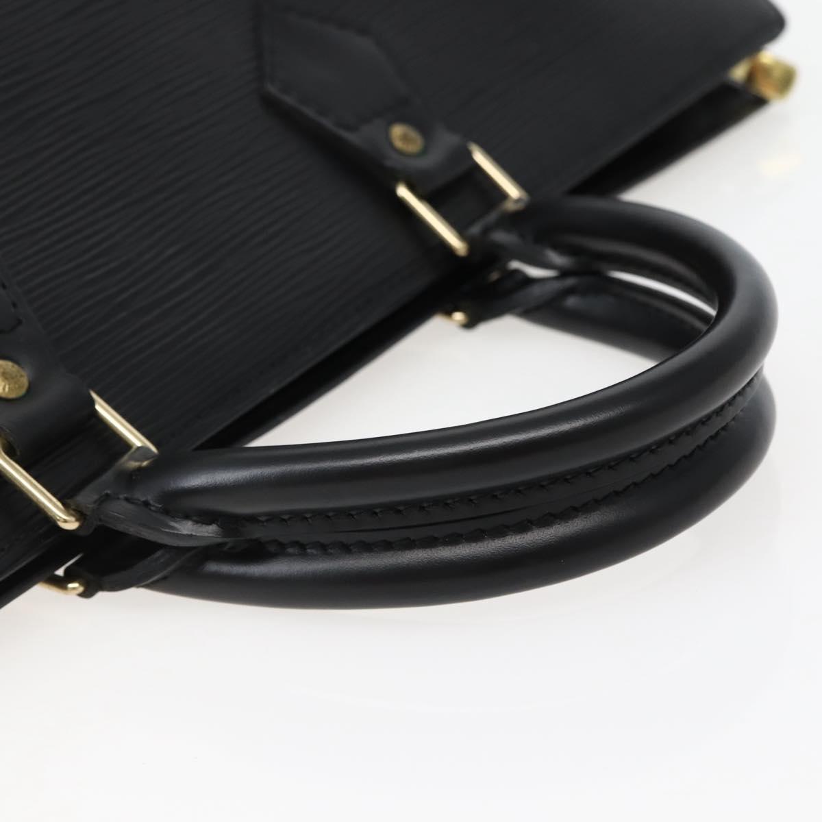 LOUIS VUITTON Epi Sac Triangle Hand Bag Black M52092 LV Auth 144109