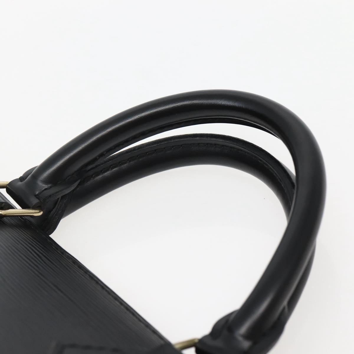 LOUIS VUITTON Epi Sac Triangle Hand Bag Black M52092 LV Auth 144109