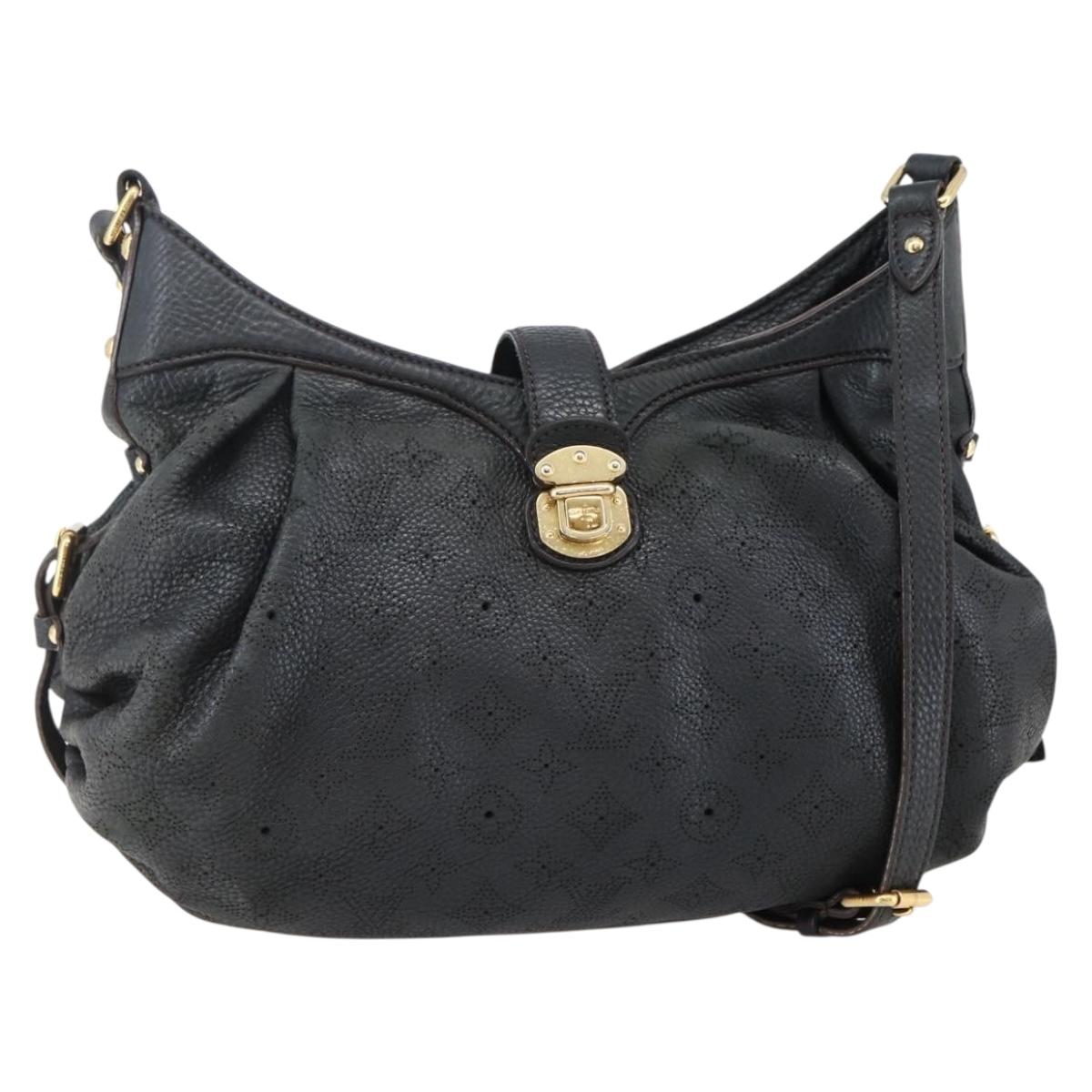 LOUIS VUITTON Monogram Mahina XS Shoulder Bag Black M95660 LV Auth 144112