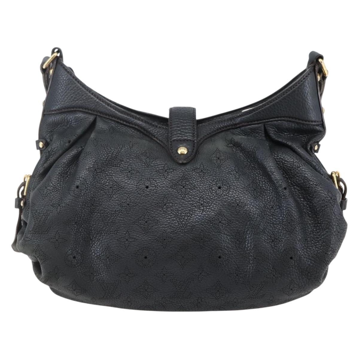 LOUIS VUITTON Monogram Mahina XS Shoulder Bag Black M95660 LV Auth 144112