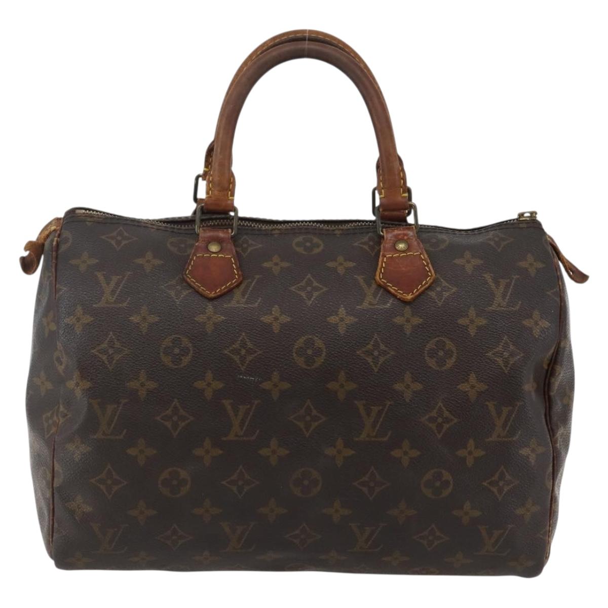 LOUIS VUITTON Monogram Speedy 30 Hand Bag M41526 LV Auth 144116