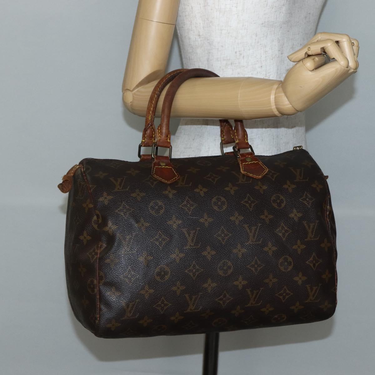 LOUIS VUITTON Monogram Speedy 30 Hand Bag M41526 LV Auth 144116
