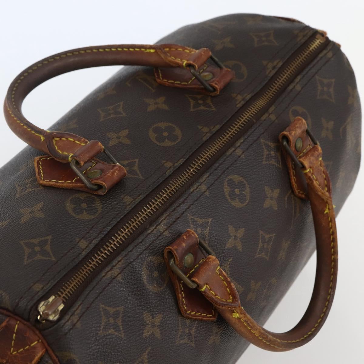 LOUIS VUITTON Monogram Speedy 30 Hand Bag M41526 LV Auth 144116