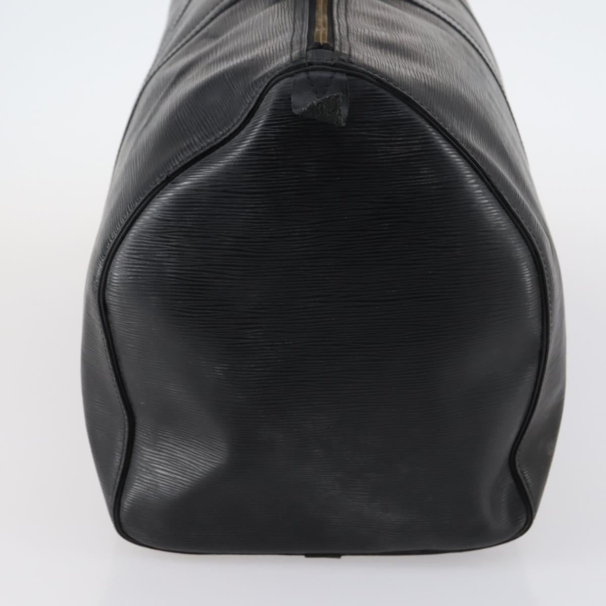 LOUIS VUITTON Epi Keepall 55 Boston Bag Noir Black M42952 LV Auth 144122