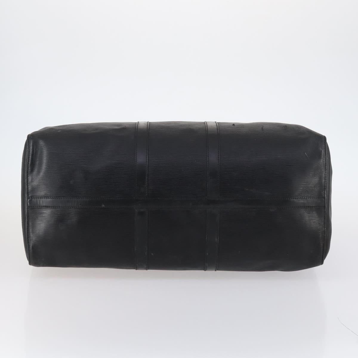 LOUIS VUITTON Epi Keepall 55 Boston Bag Noir Black M42952 LV Auth 144122