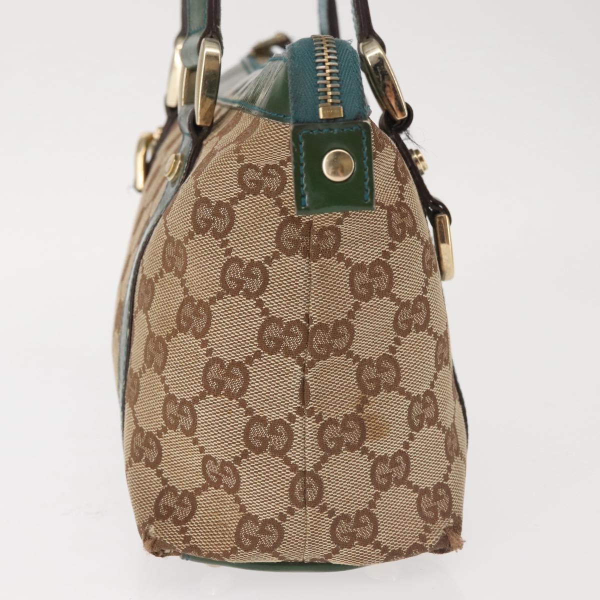 GUCCI GG Canvas Abbey Hand Bag Beige Gold 141471 Auth 144133