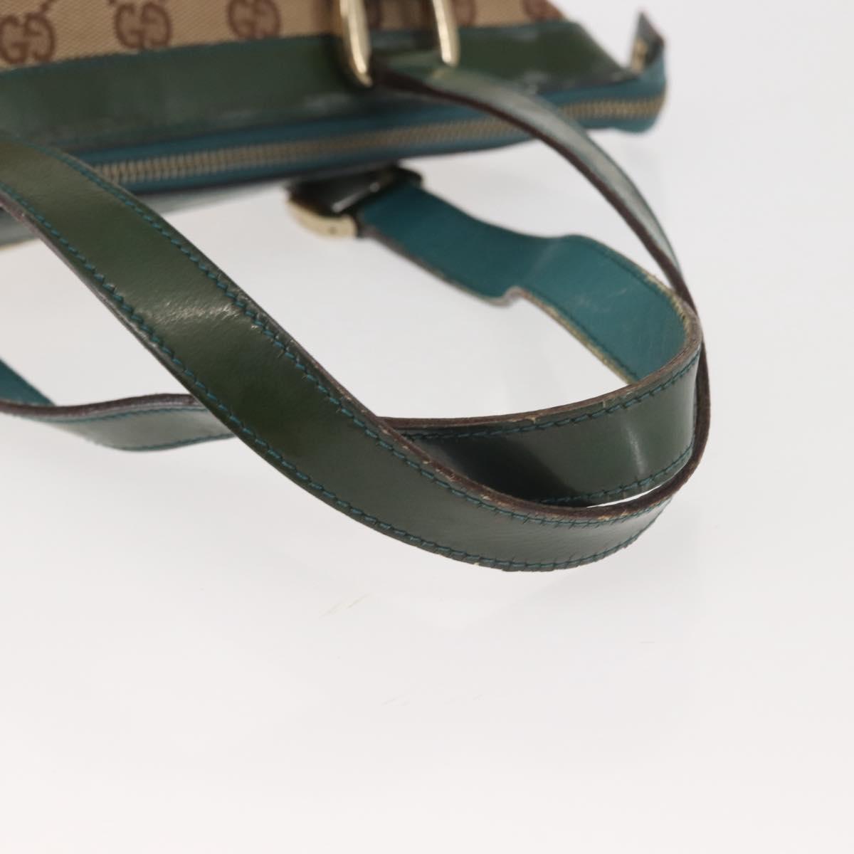 GUCCI GG Canvas Abbey Hand Bag Beige Gold 141471 Auth 144133