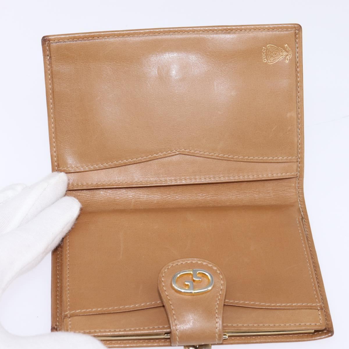 GUCCI Micro GG Canvas Horsebit Shoulder Bag Black Gold Auth 144141