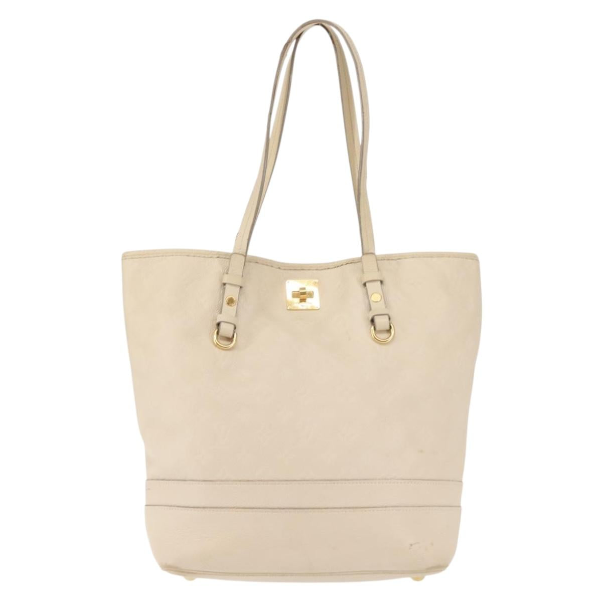 LOUIS VUITTON Monogram Empreinte Citadine PM Tote Bag Neige M40554 Auth 144145