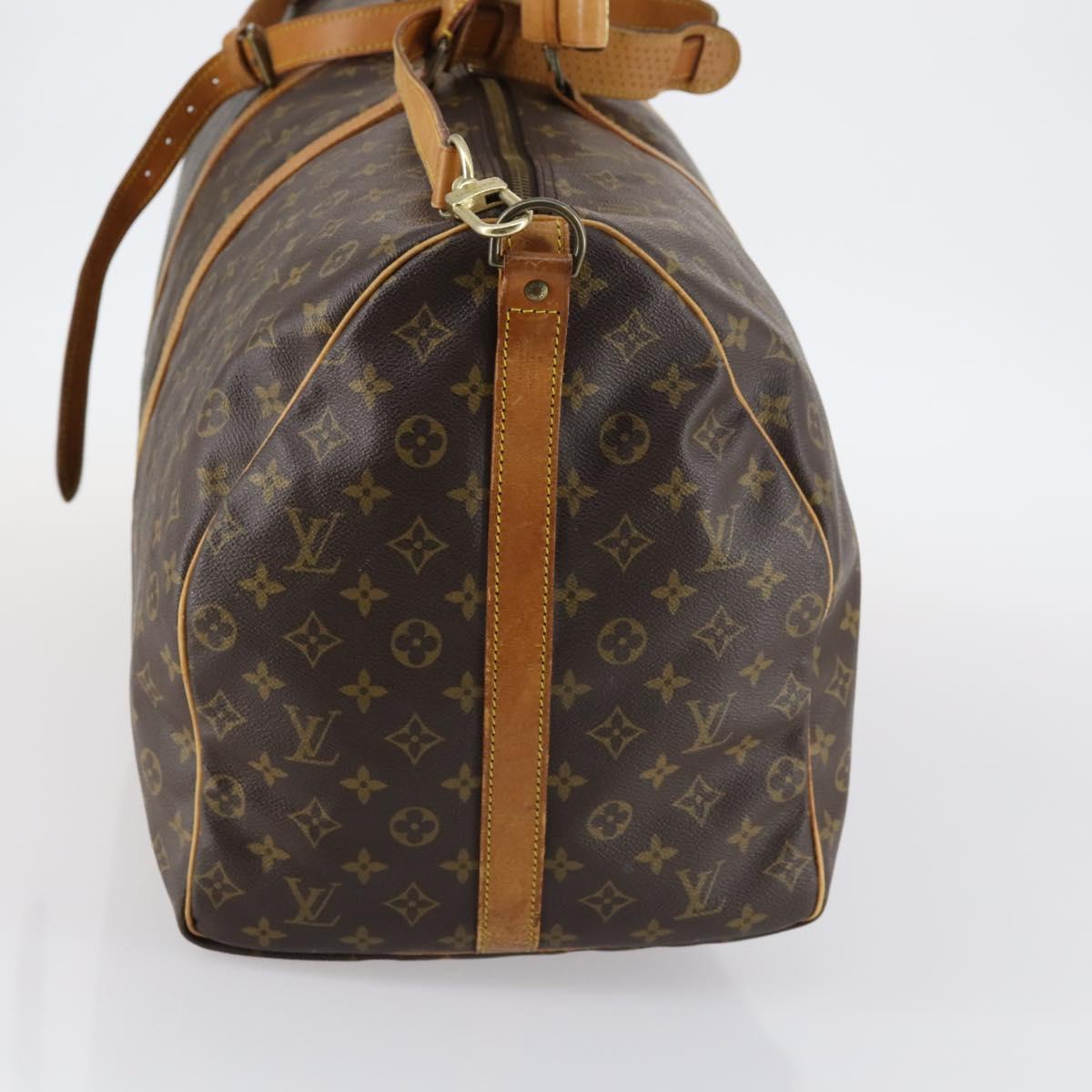 LOUIS VUITTON Monogram Keepall Bandouliere 60 Boston Bag M41412 LV Auth 144148