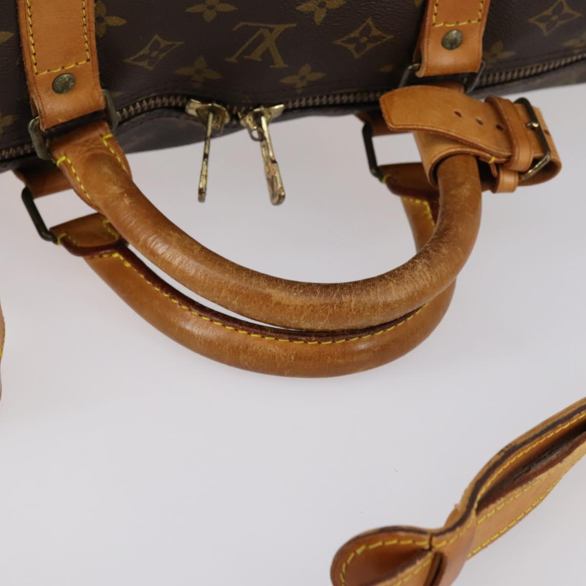 LOUIS VUITTON Monogram Keepall Bandouliere 60 Boston Bag M41412 LV Auth 144148