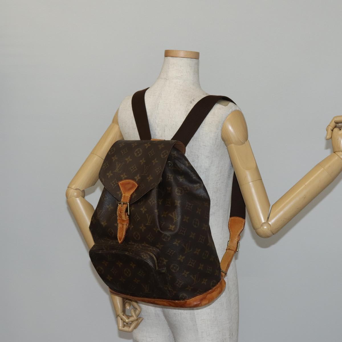 LOUIS VUITTON Monogram Montsouris GM Backpack M51135 LV Auth 144150
