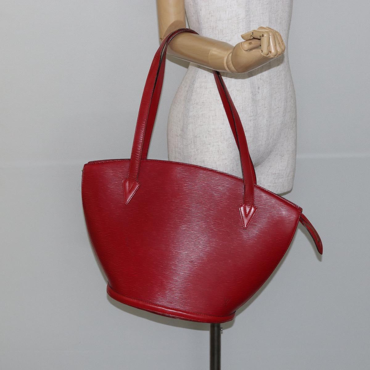 LOUIS VUITTON Epi Saint Jacques Shopping Shoulder Bag Red M52277 LV Auth 144153