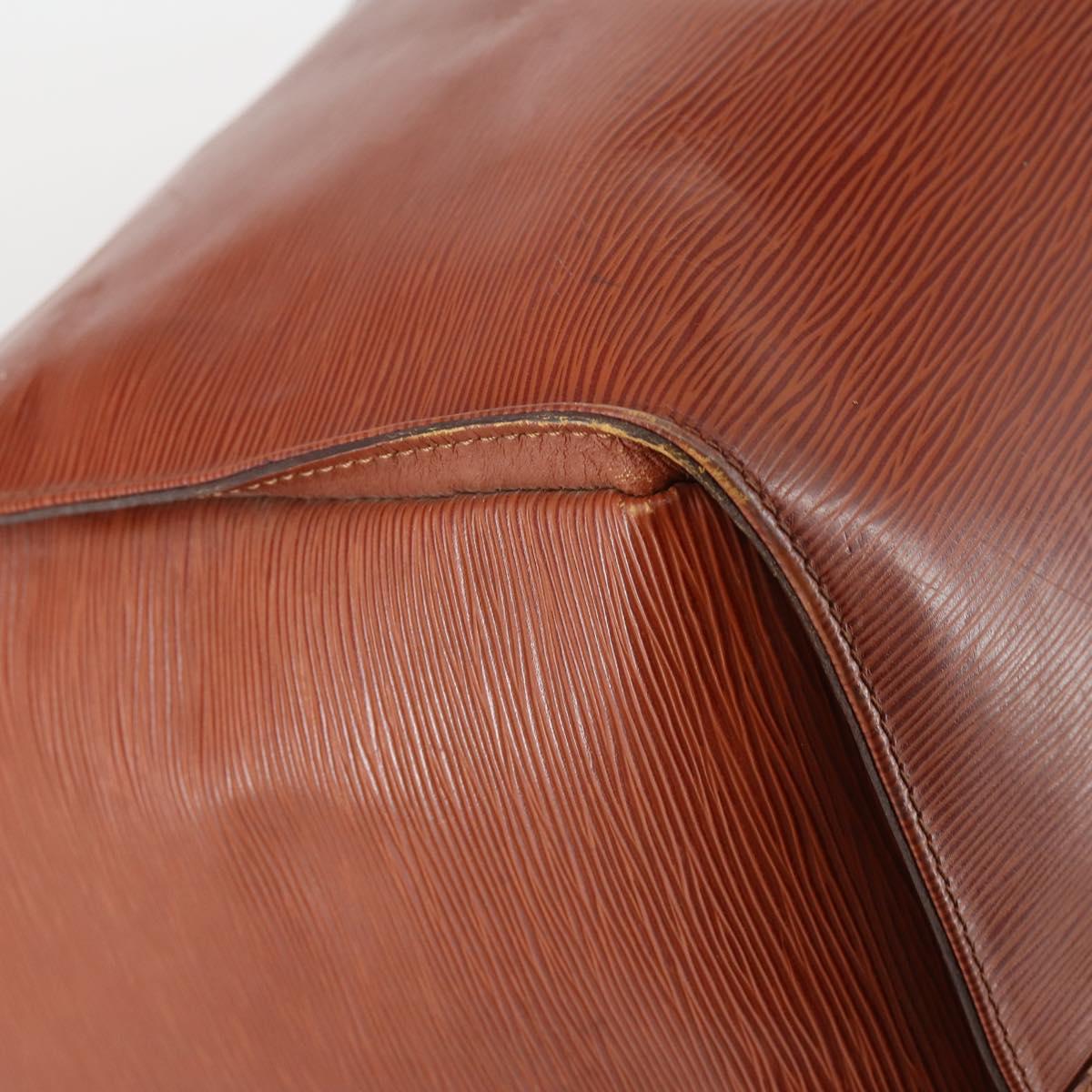 LOUIS VUITTON Epi Keepall 60 Boston Bag Vintage Brown M42948 LV Auth 144167