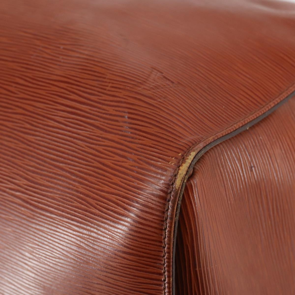 LOUIS VUITTON Epi Keepall 60 Boston Bag Vintage Brown M42948 LV Auth 144167