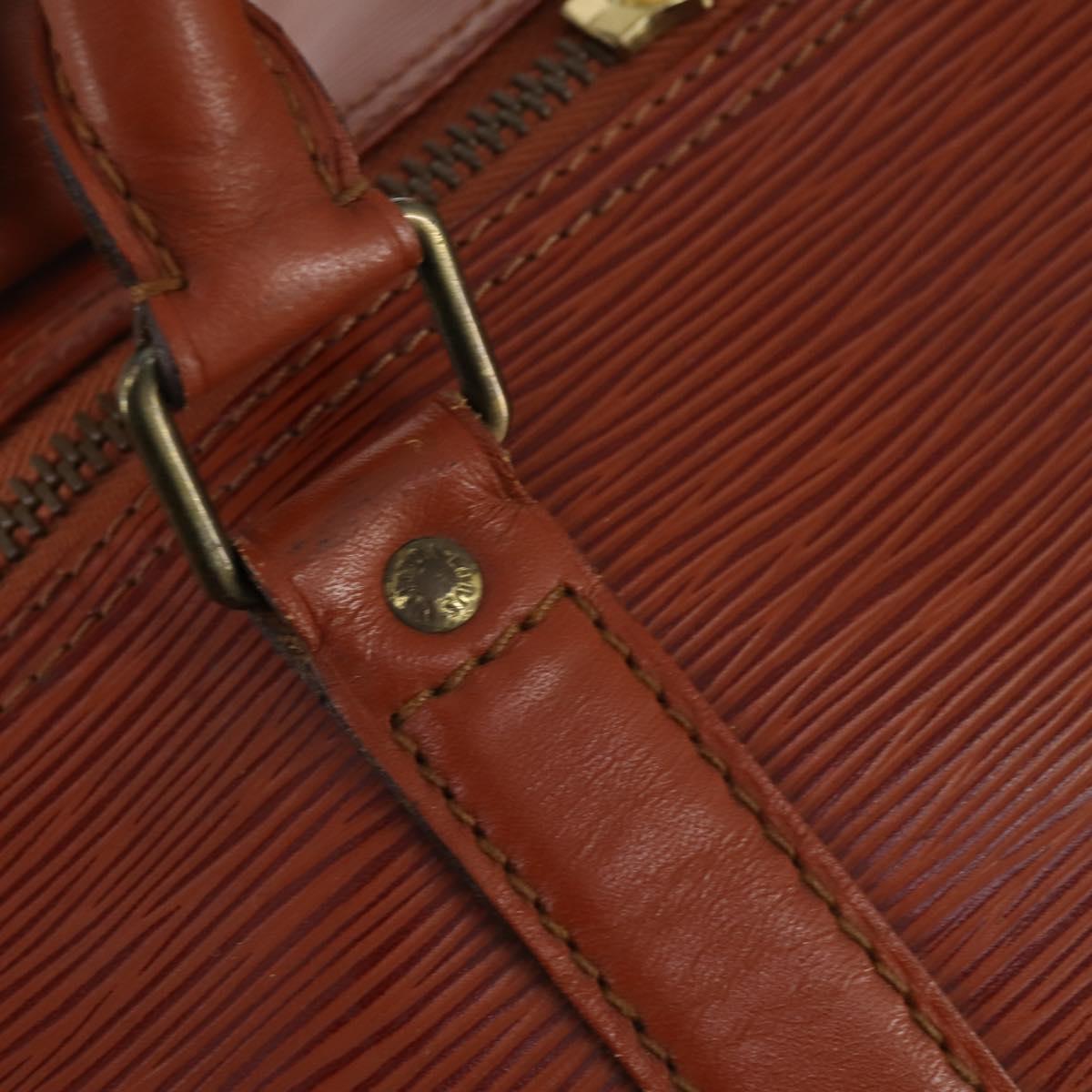 LOUIS VUITTON Epi Keepall 60 Boston Bag Vintage Brown M42948 LV Auth 144167